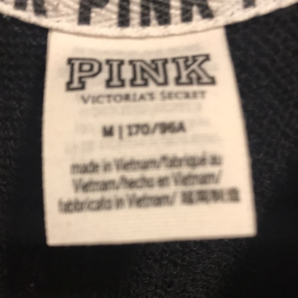 COPY - VS pink 3/4 zip up black sweatshirt. - Picture 3 of 3